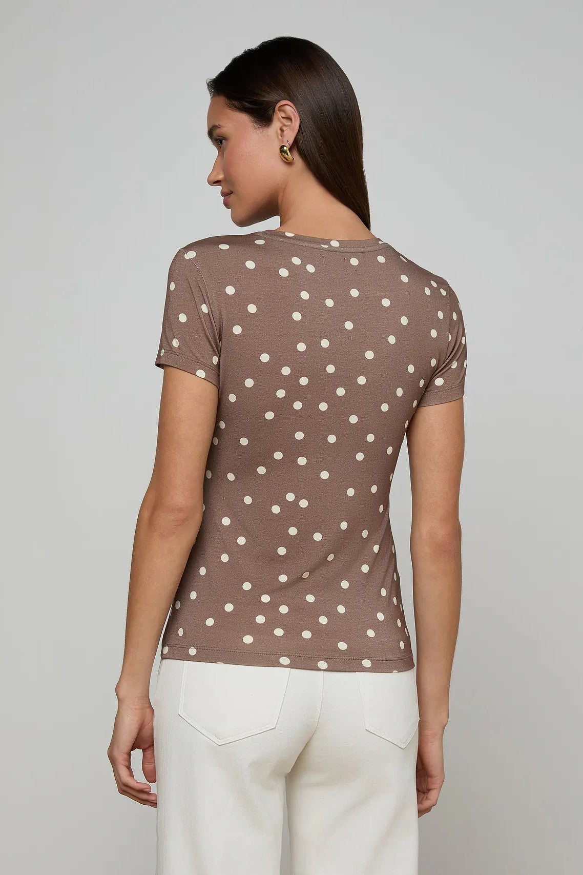 RESSI SHORT SLEEVE POLKA DOT TEE - T-shirts - Sassanova
