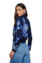 OSIRIS JACQUARD COLLARED CARDI - sassanova