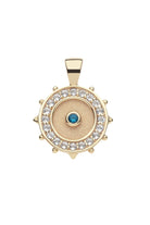 PROTECT EMBELLISHED BL/WHT TOPAZ WATCHFUL EYE NECKLACE- SATELLITE CHAIN
sassanova