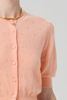 RAINA POINTELLE SHORT SLEEVE CARDIGAN - Sweaters - Sassanova