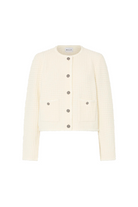 SADE TEXTURED CREW NECK CARDIGAN JACKET - Jackets - Sassanova