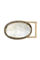 MOTHER OF PEARL GOLDEN DALLAS BUCKLE - Belts - Sassanova