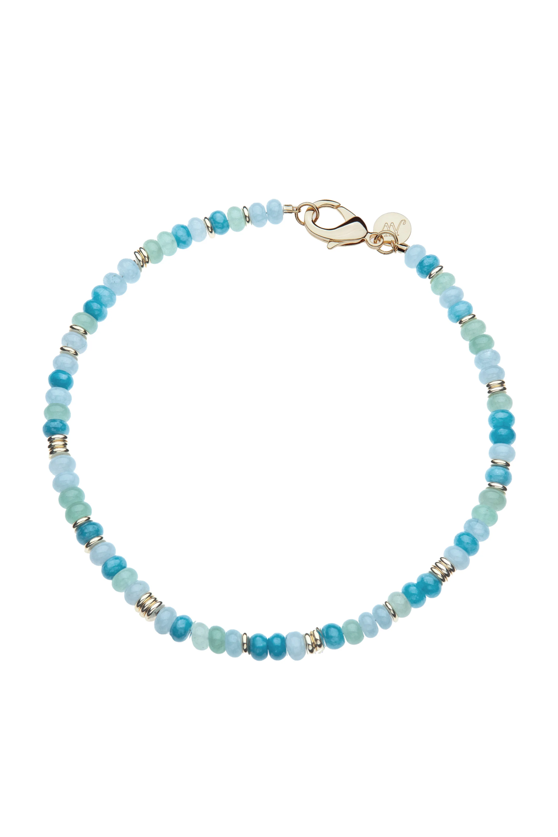 GUMDROP BEADED NECKLACE- BLUE MIST - Necklaces - Sassanova