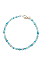 GUMDROP BEADED NECKLACE- BLUE MIST - Necklaces - Sassanova