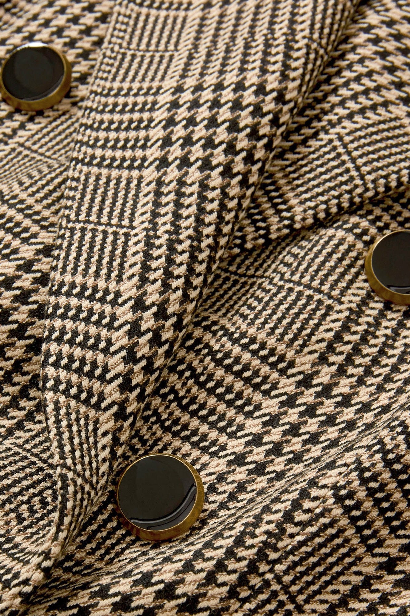 Rhys dickey jacket in black multi houndstooth-sassanova