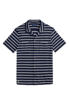SHORT SLEEVE BAR STRIPE CAMP SHIRT - Short Sleeve Shirts - Novaman