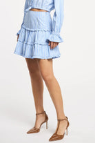 LILI STRIPE THEA SKIRT - Skirts - Sassanova