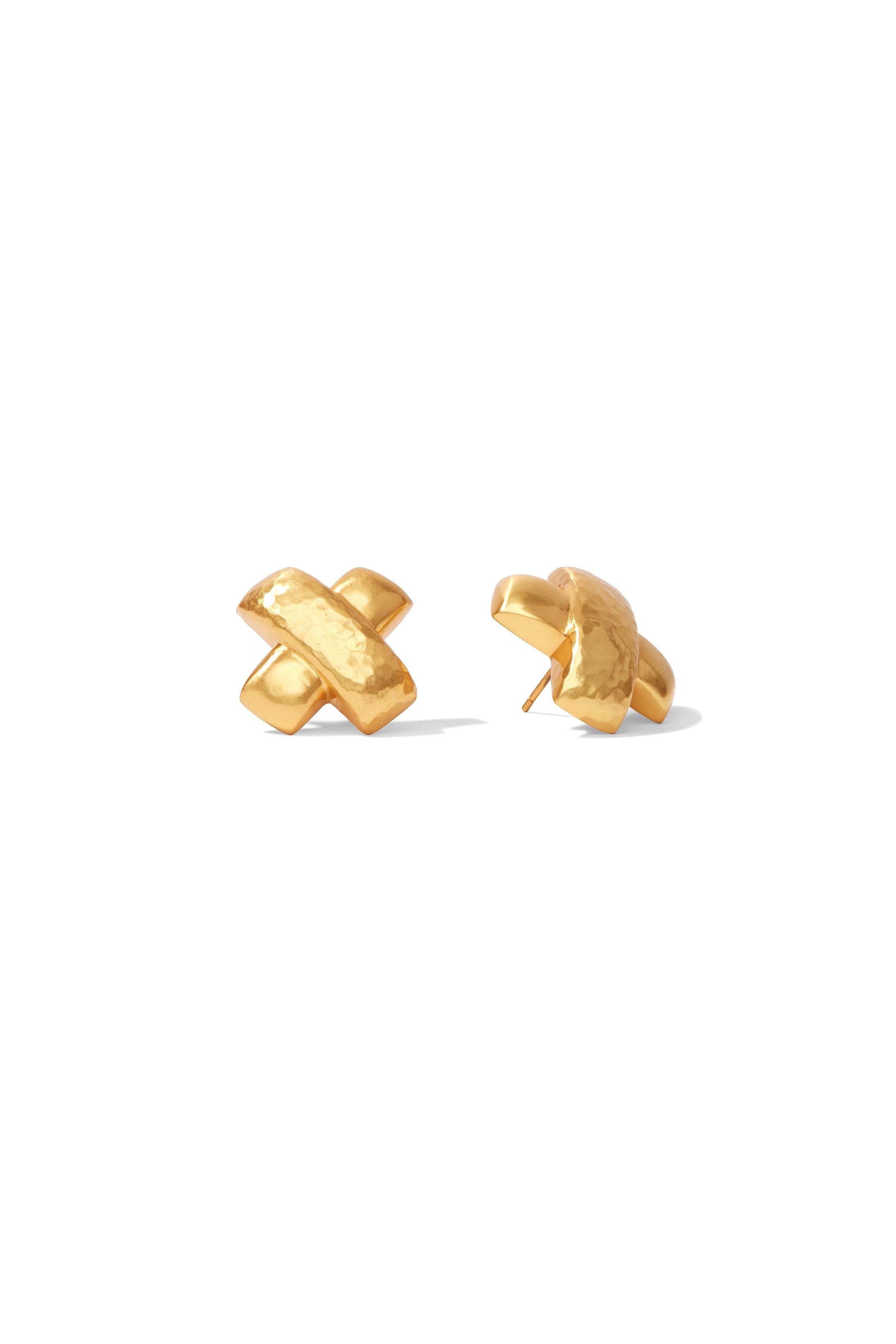CATALINA X STUD EARRING LARGE- GOLD - Earrings - Sassanova