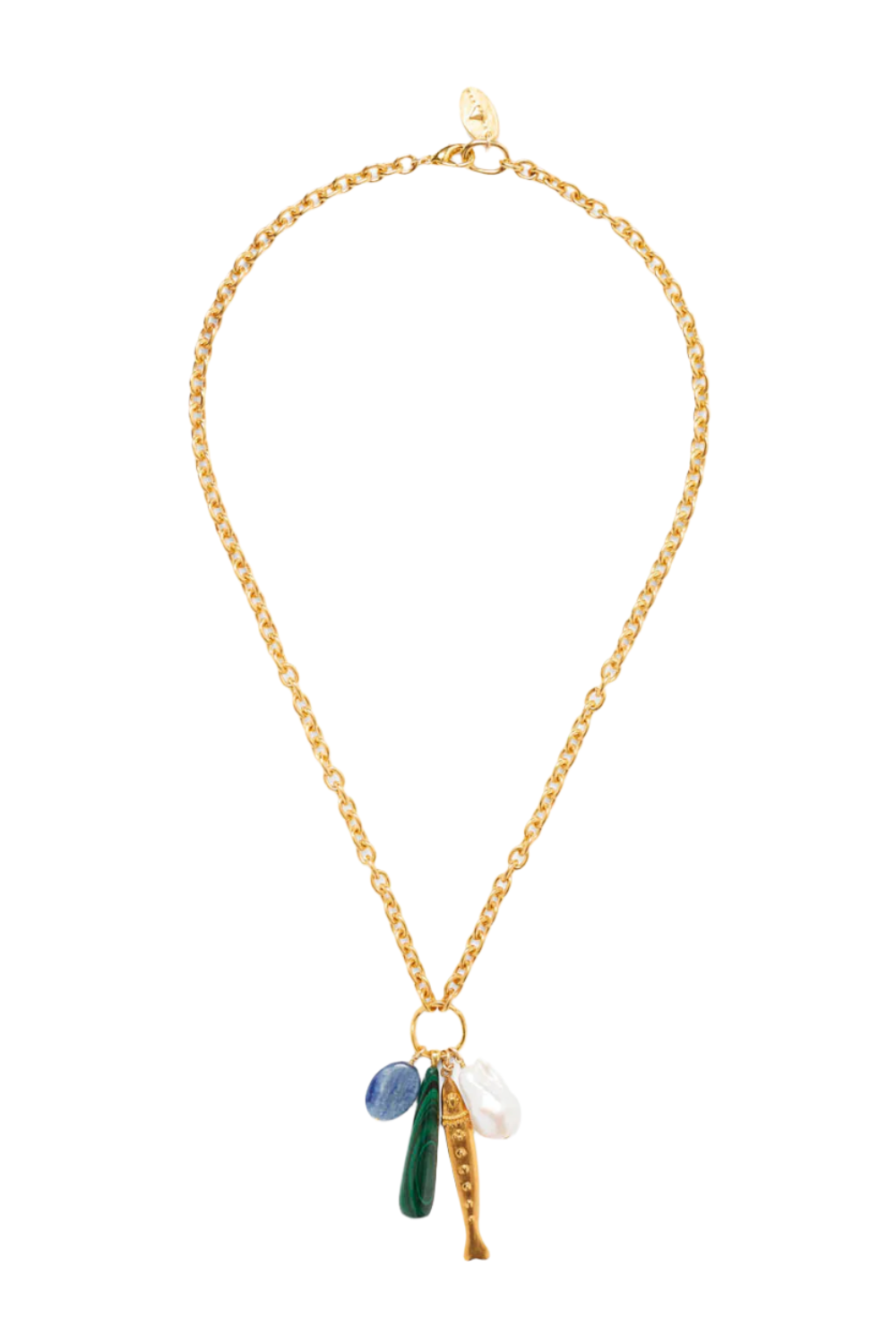 FISH/MALACHITE/PEARL PENDANT NECKLACE (NGZ-15271)
sassanova