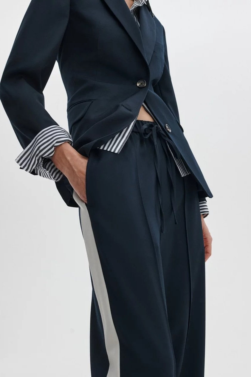 SIENA WOOL SIDE STRIPE PANT - Pants - Sassanova