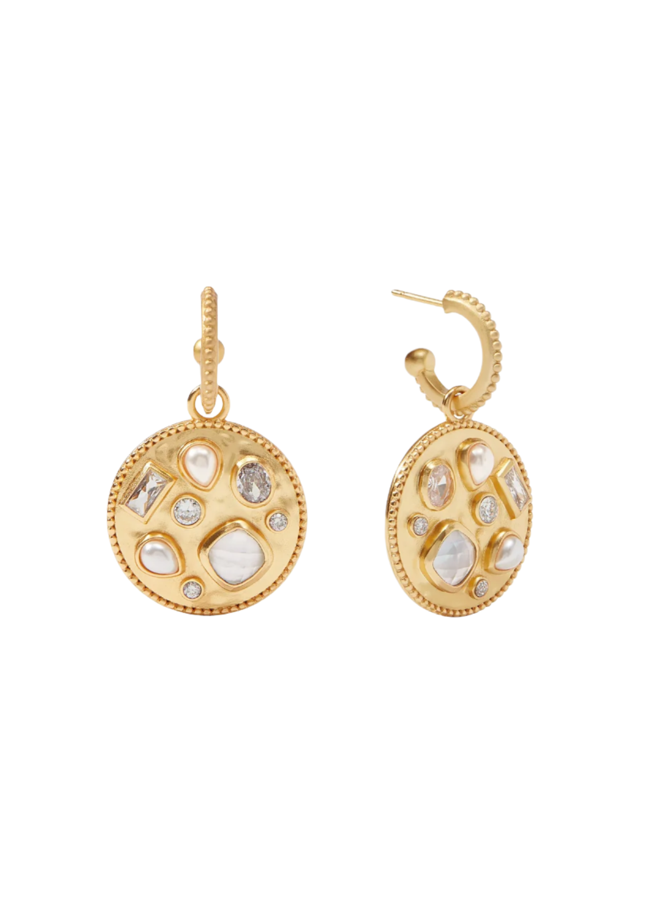 ANTONIA MOSAIC HOOP & CHARM EARRING
sassanova