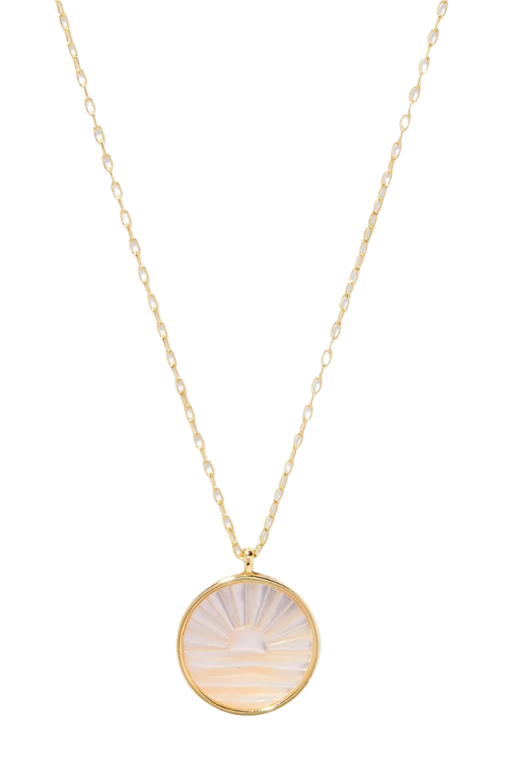 SUNSET ETCHED NECKLACE- GLD/MOP
sassanova