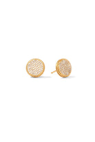 FLEUR DE LIS PAVE STUD - Earrings - Sassanova