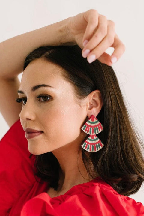 NAVIDAD DOUBLE TILE EARRINGS