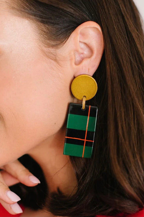 WINTER PLAID CABANA EARRINGS