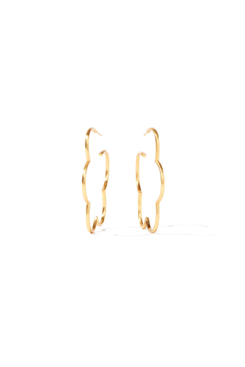 GARDENIA HOOP LARGE GOLD