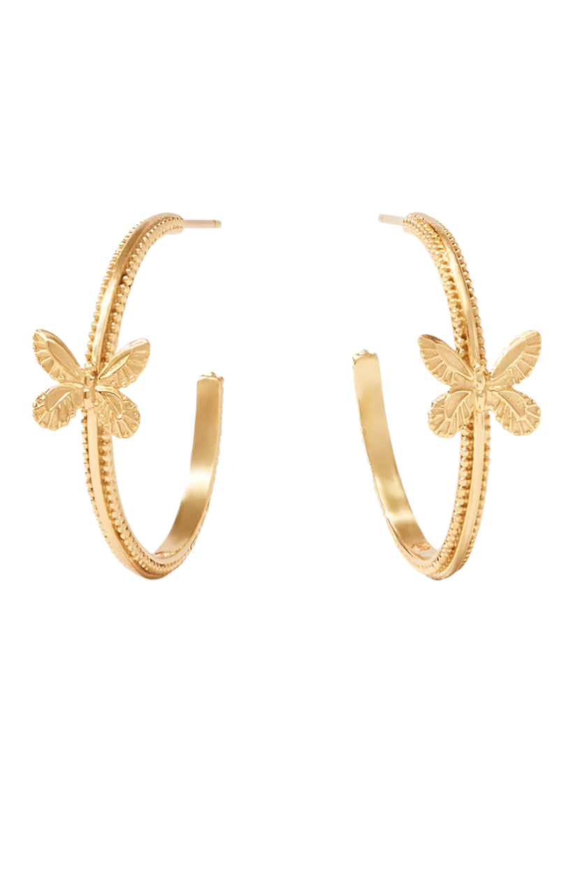 BUTTERFLY HOOP MED- GOLD
sassanova