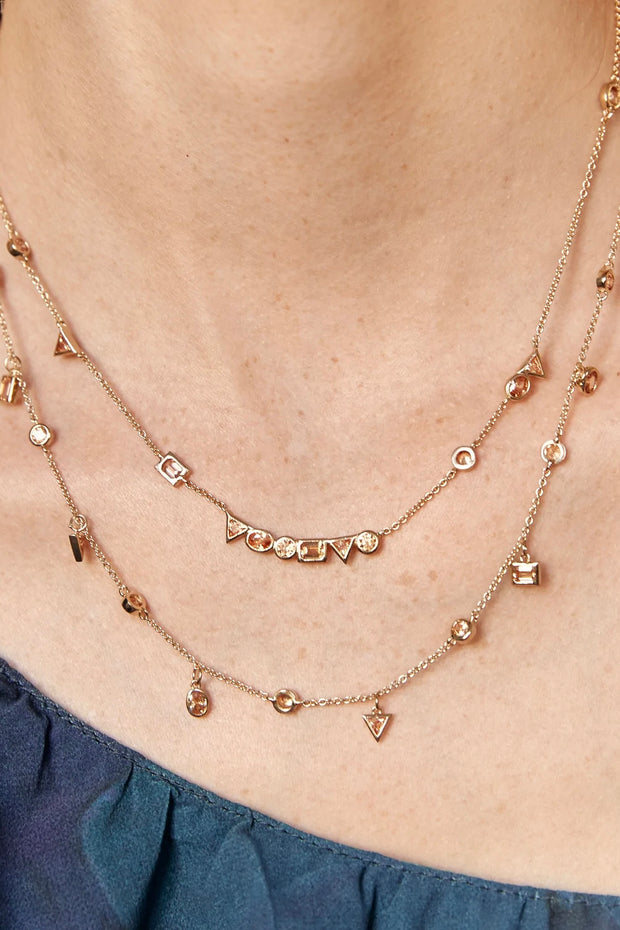INFINITY CRYSTAL NECKLACE- CHAMPAGNE
