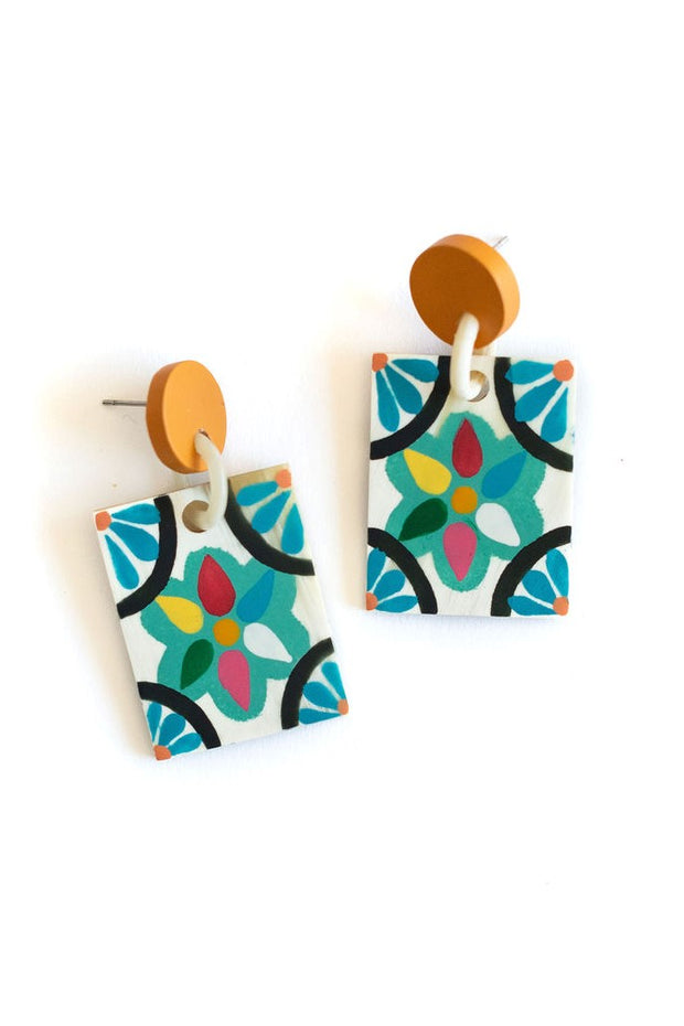 AZULEJOS SINGLE TILE EARRINGS