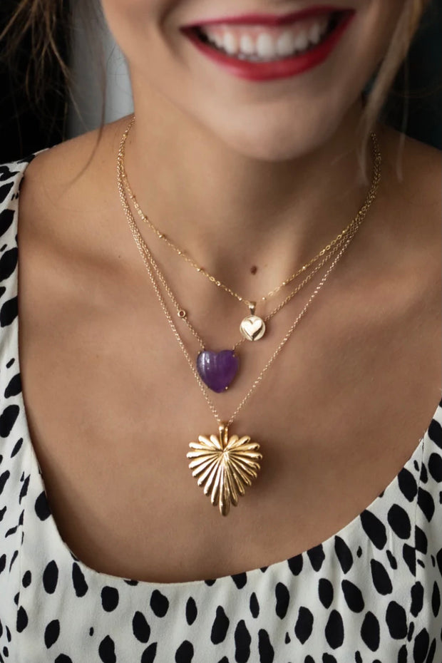 FULL HEART PENDANT NECKLACE