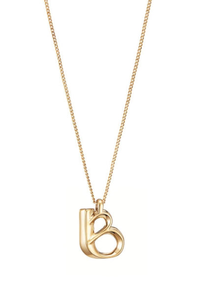 JB GOLD MONOGRAM NECKLACE