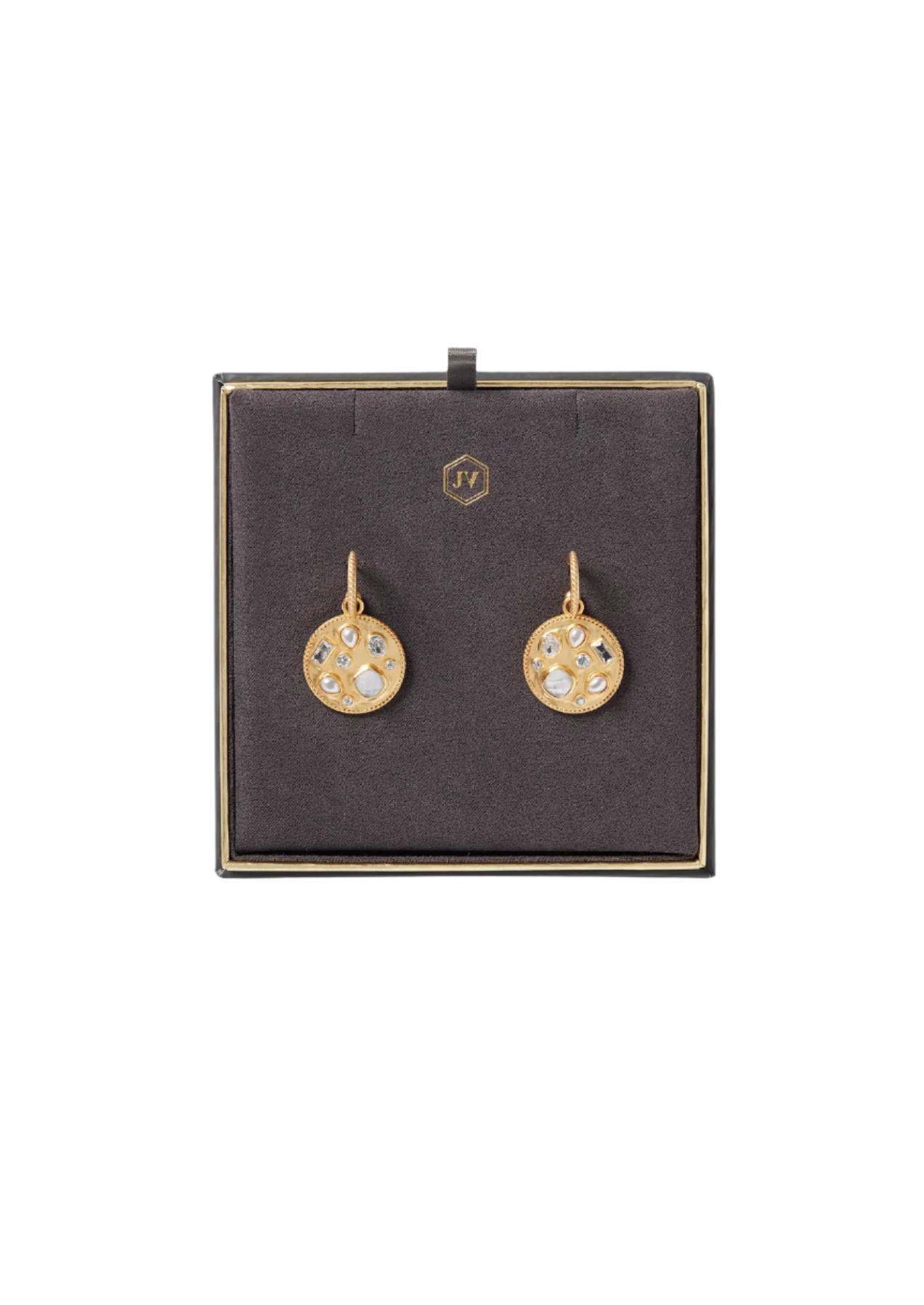 ANTONIA MOSAIC HOOP & CHARM EARRING
sassanova