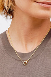 ROSE INTERLOCKING NECKLACE- GOLD