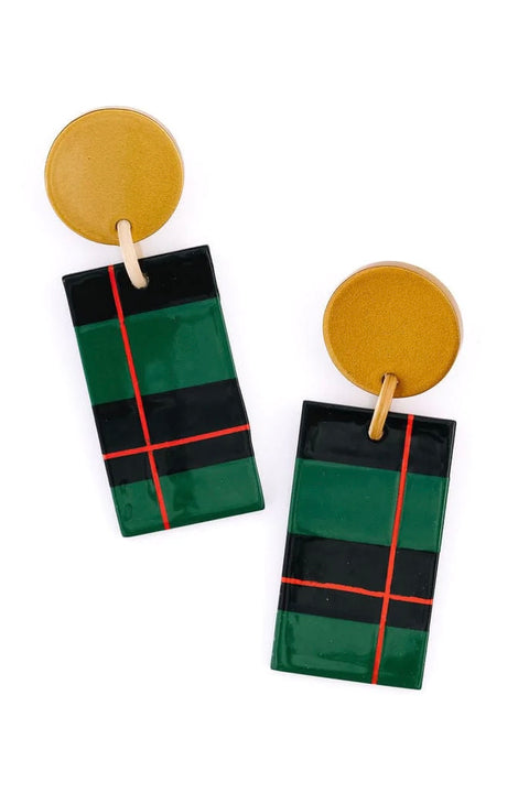 WINTER PLAID CABANA EARRINGS